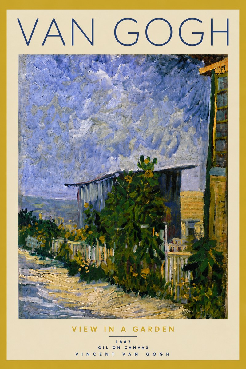 Van Gogh View in a Garden No5 - Plakat