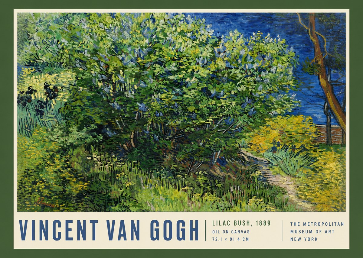 Van Gogh Lilac Bush No2 - Plakat