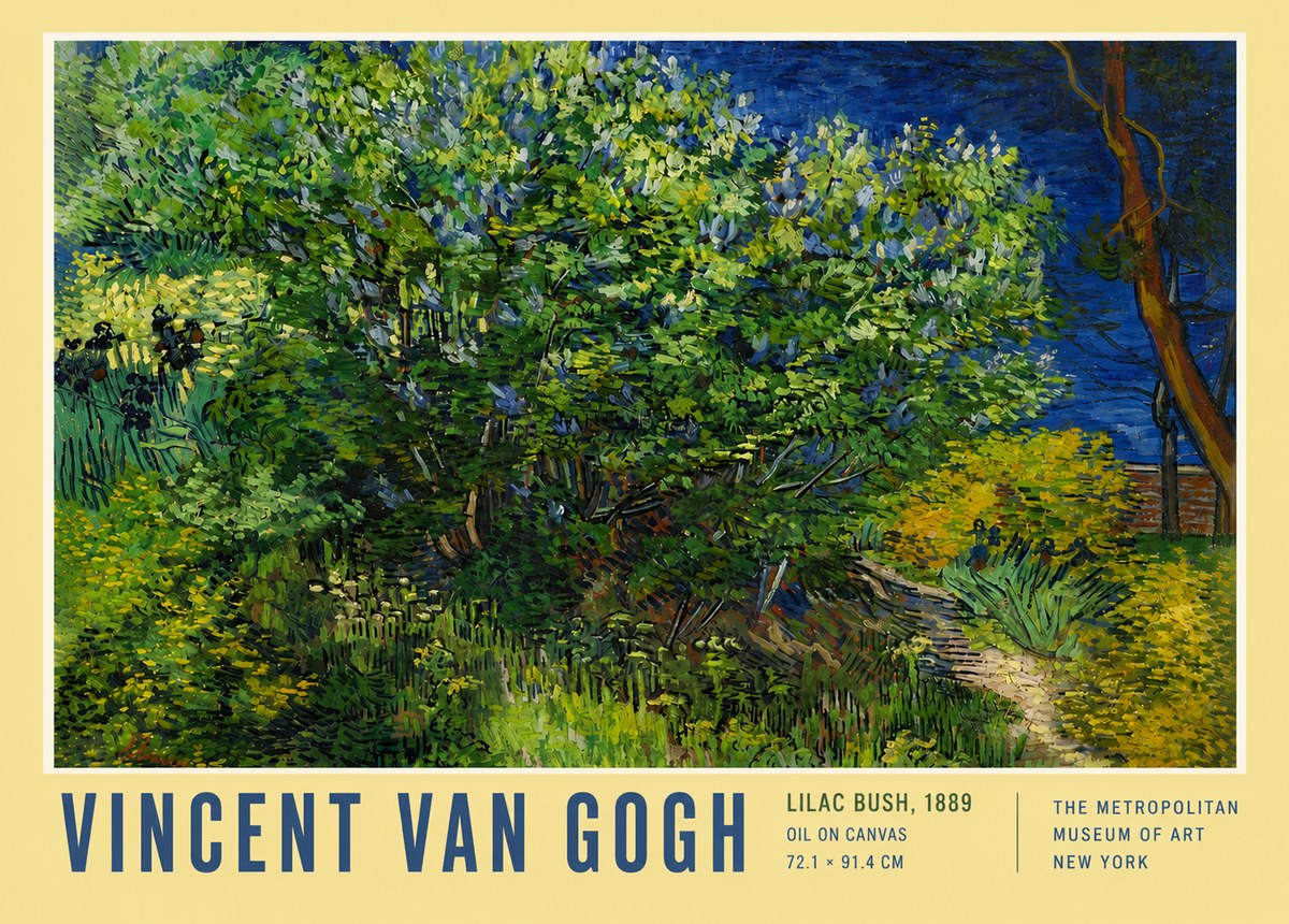 Van Gogh Lilac Bush No4 - Plakat