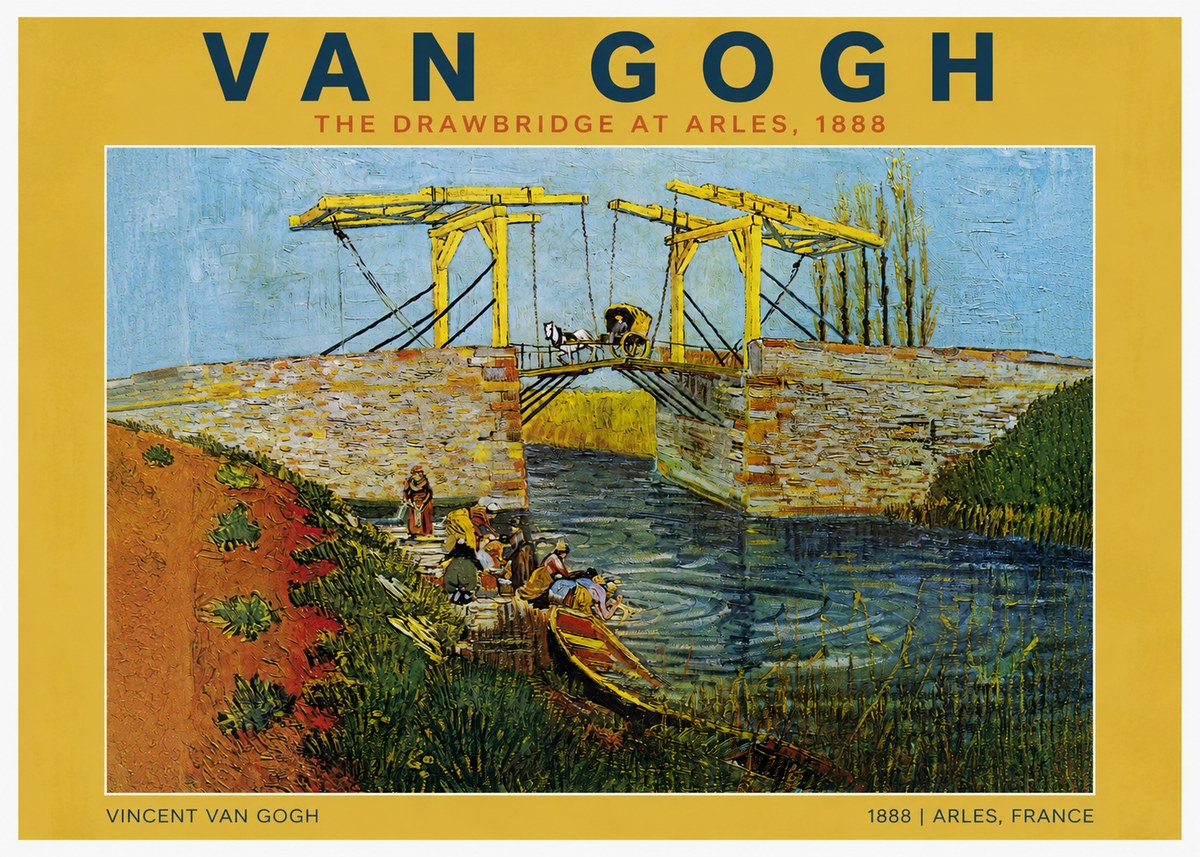 Van Gogh The Drawbridge at Arles III No2 - Plakat