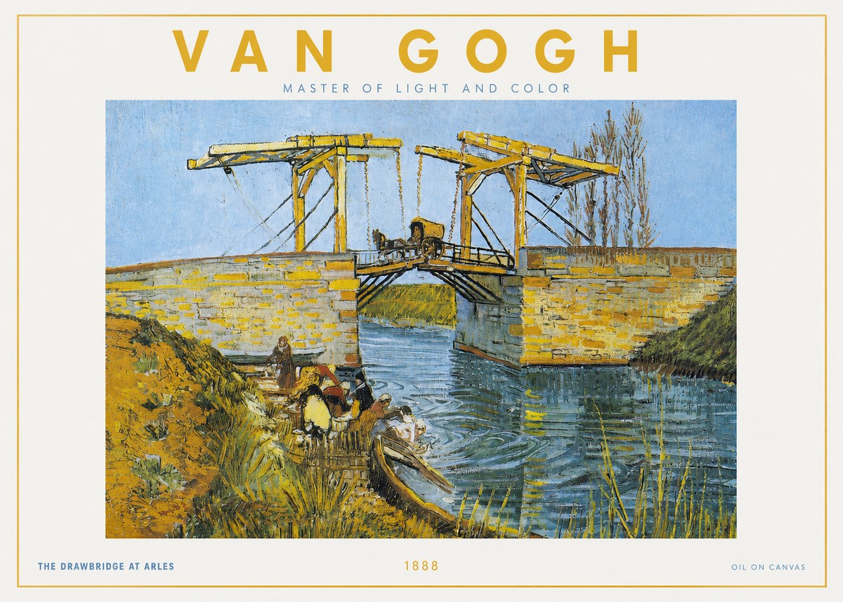 Van Gogh The Drawbridge at Arles IV No3 - Plakat