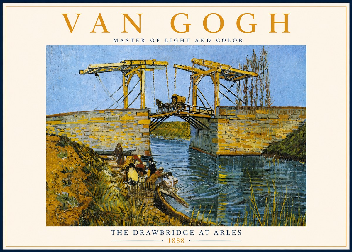 Van Gogh The Drawbridge at Arles IV No4 - Plakat