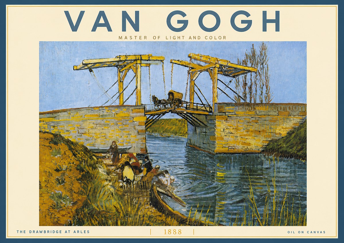 Van Gogh The Drawbridge at Arles IV No5 - Plakat