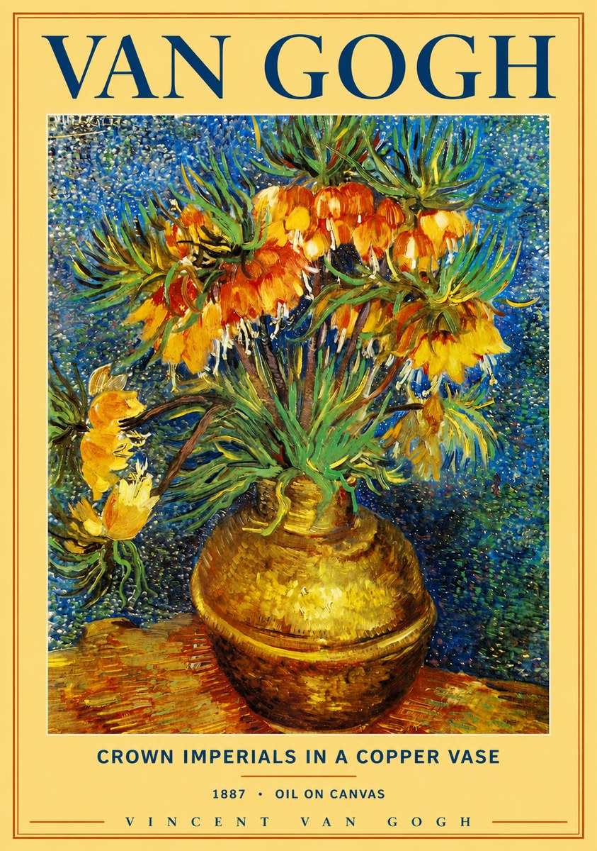 Van Gogh Crown Imperials in a Copper Vase No2 - Plakat