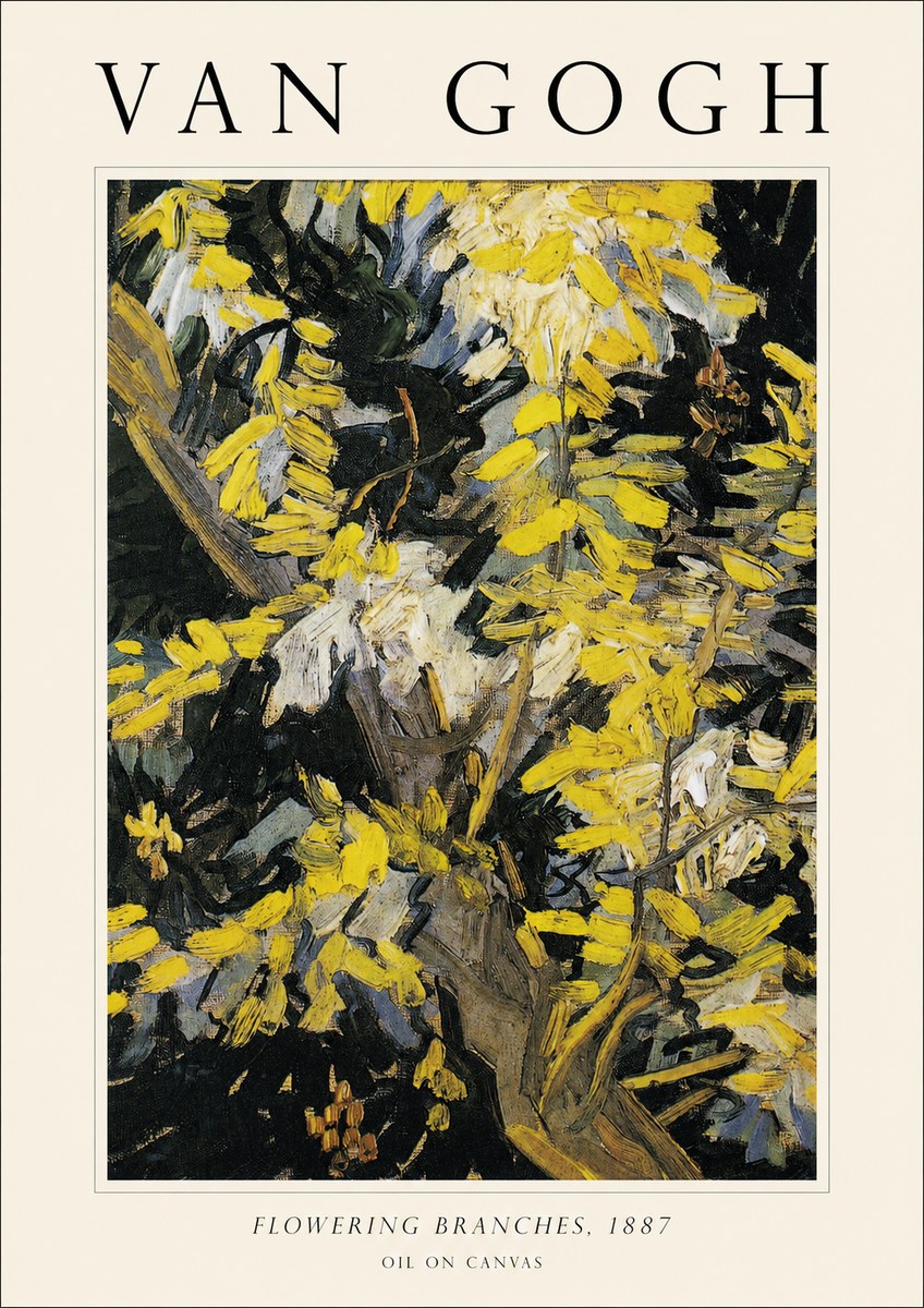 Van Gogh Flowering Branches, 1887 No1 - Plakat