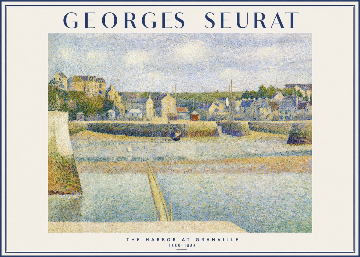 Seurat The Harbor at Granville No3 - Plakat