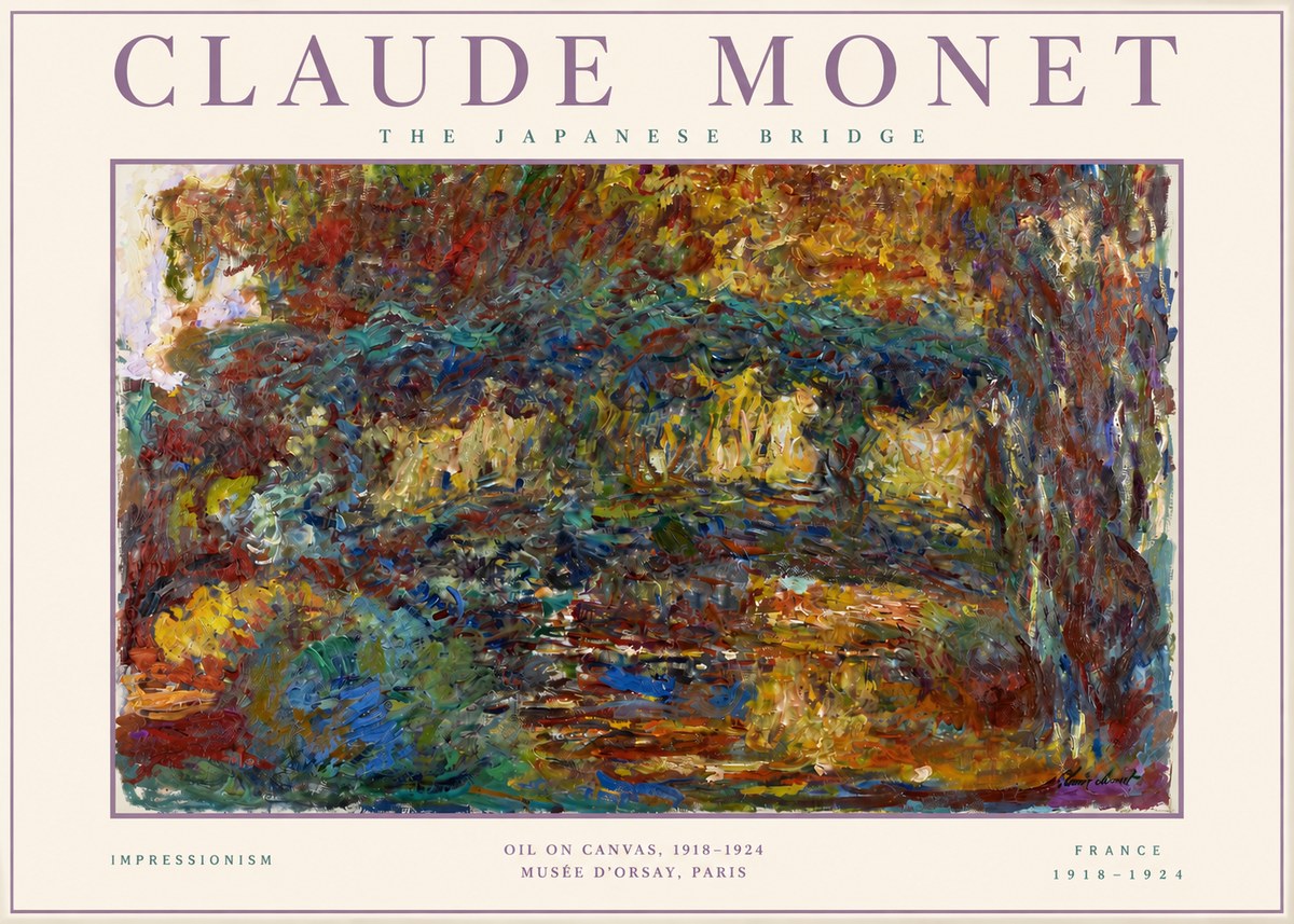 Monet The Japanese Bridge I No3 - Plakat