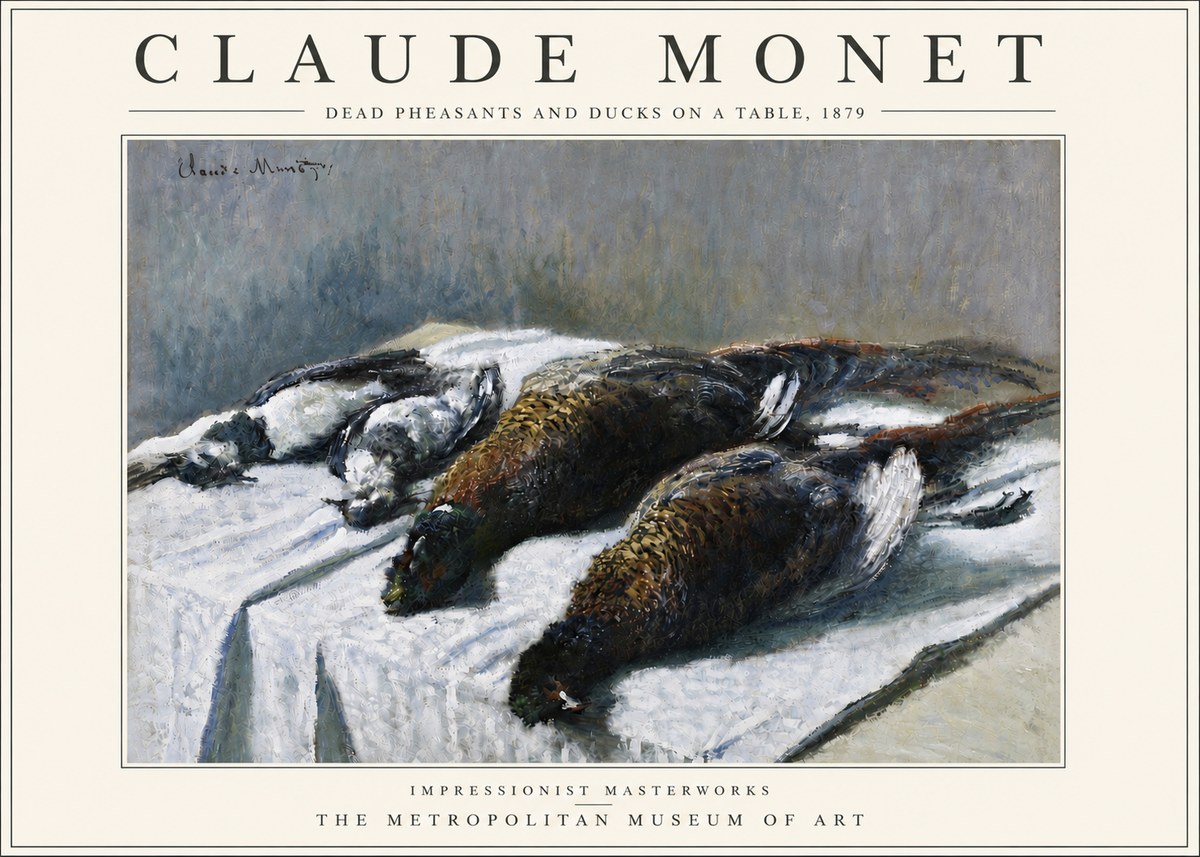Monet Dead Pheasants and Ducks on a Table No4 - Plakat