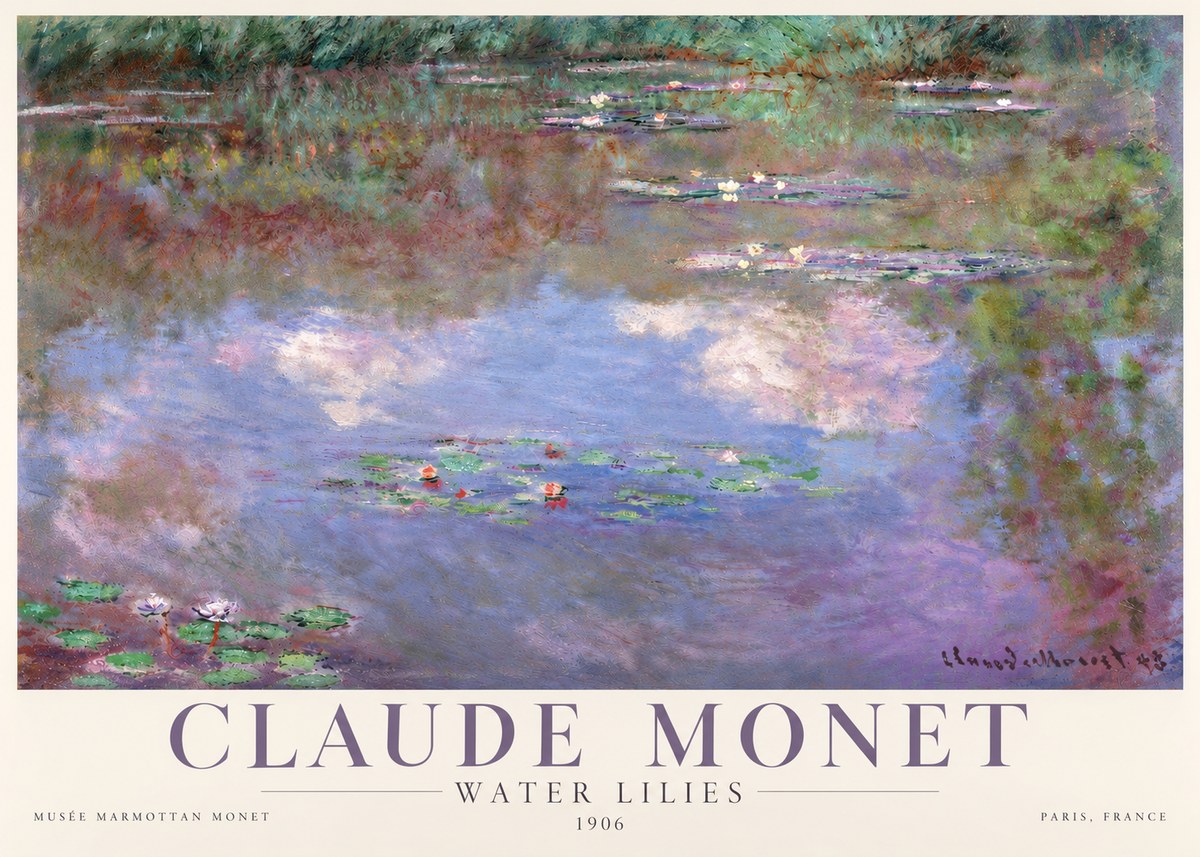 Monet Water Lilies VI No4 - Plakat