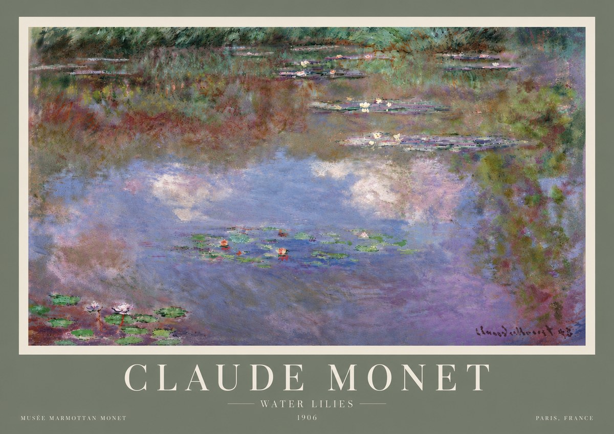 Monet Water Lilies VI No5 - Plakat