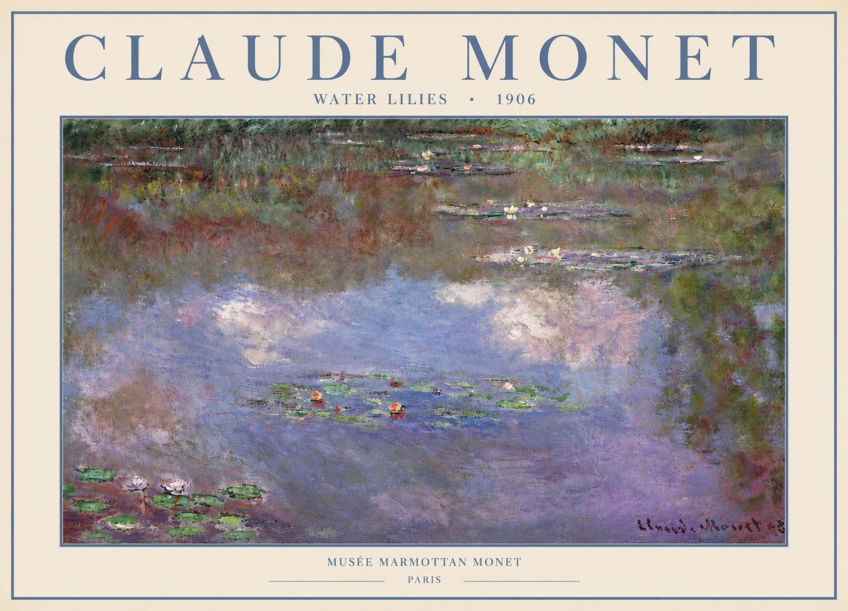 Monet Water Lilies VI No6 - Plakat