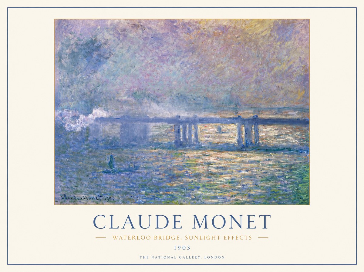 Monet Waterloo Bridge, Sunlight Effects No1 - Plakat