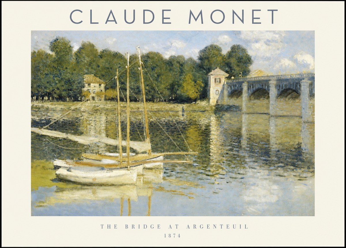 Monet The Bridge at Argenteuil III No1 - Plakat