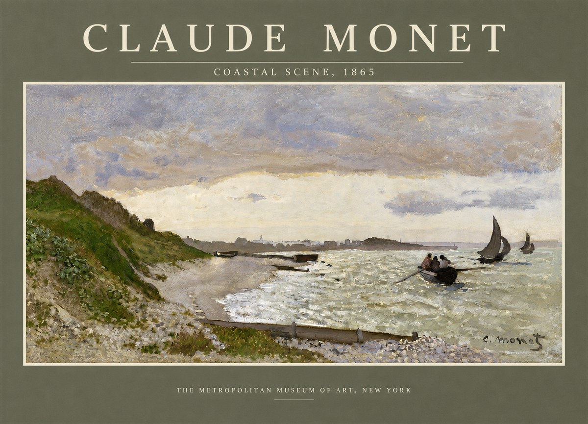 Monet Coastal Scene No4 - Plakat