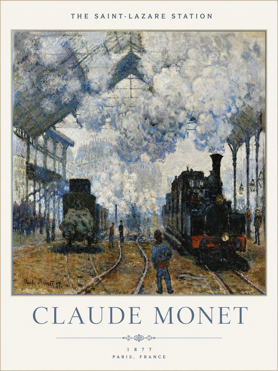 Monet The Saint-lazare Station No4 - Plakat