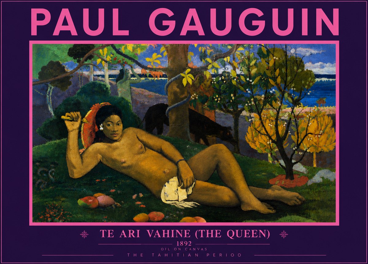 Paul Gauguin Te Ari Vahine (the Queen) No5 - Plakat