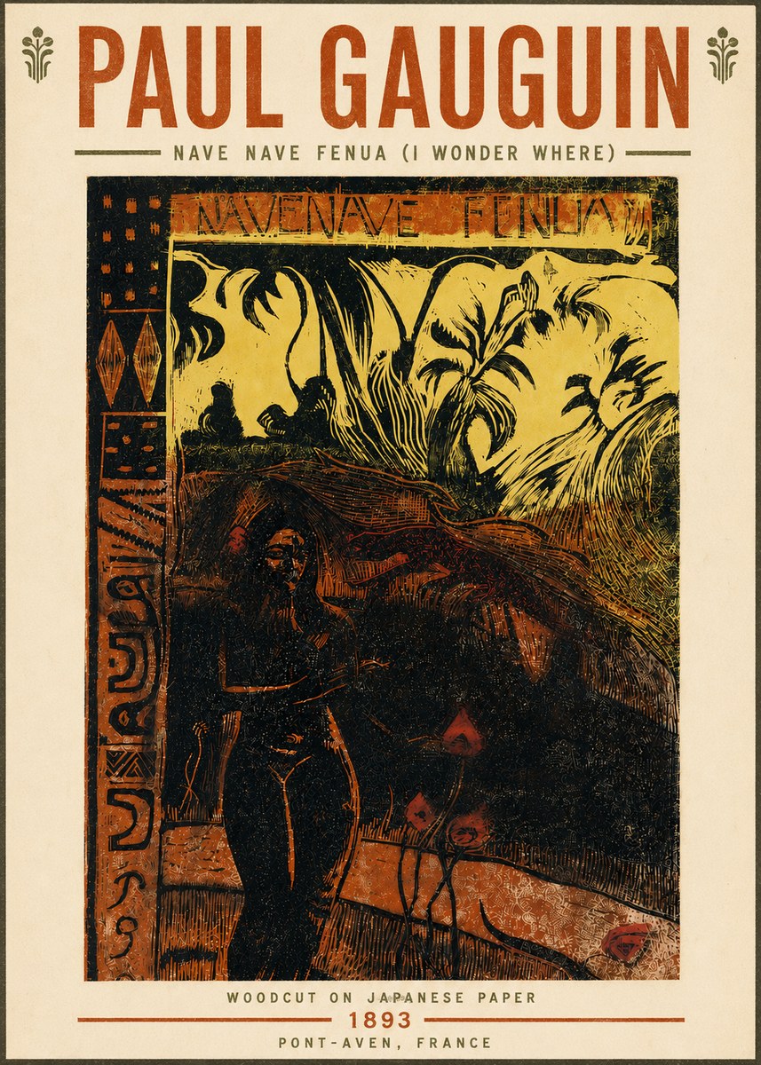 Paul Gauguin Nave Nave Fenua (I Wonder Where) No4 - Plakat