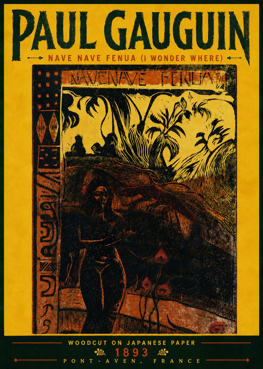 Paul Gauguin Nave Nave Fenua (I Wonder Where) No6 - Plakat