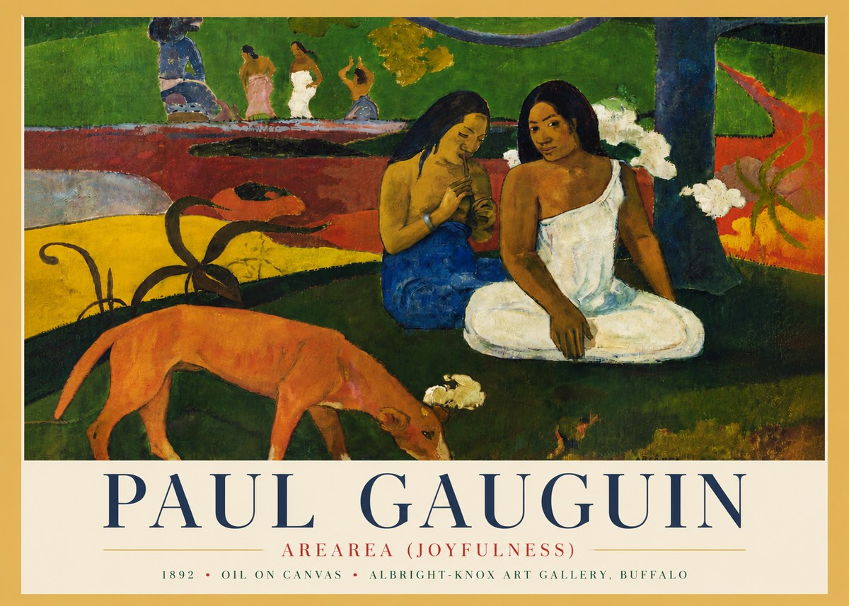 Paul Gauguin Arearea (Joyfulness) No4 - Plakat
