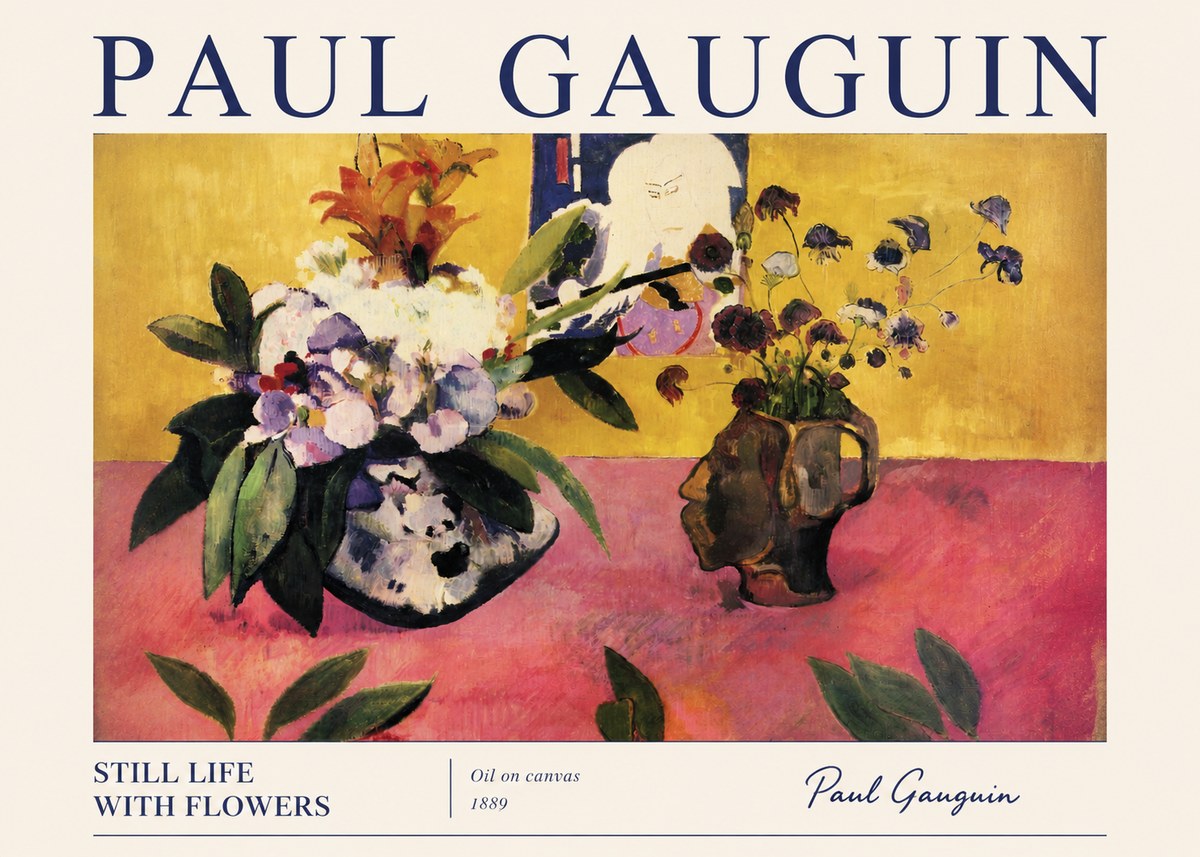 Paul Gauguin Still Life with Flowers No3 - Plakat