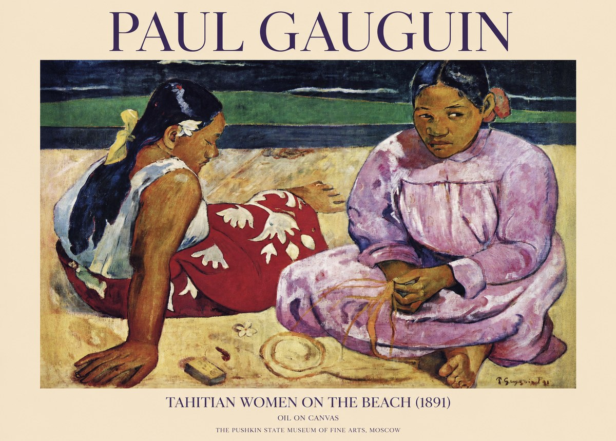 Paul Gauguin Two Tahitian Women III No6 - Plakat