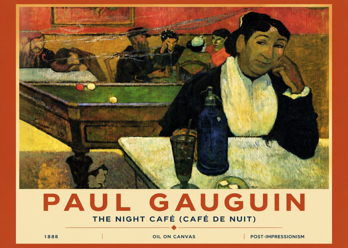 Paul Gauguin The Night Café (Café De Nuit) No4 - Plakat