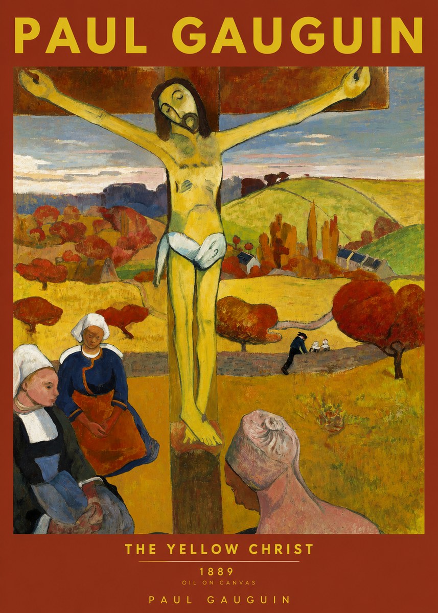 Paul Gauguin The Yellow Christ No2 - Plakat