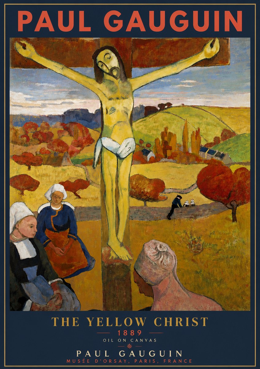 Paul Gauguin The Yellow Christ No5 - Plakat
