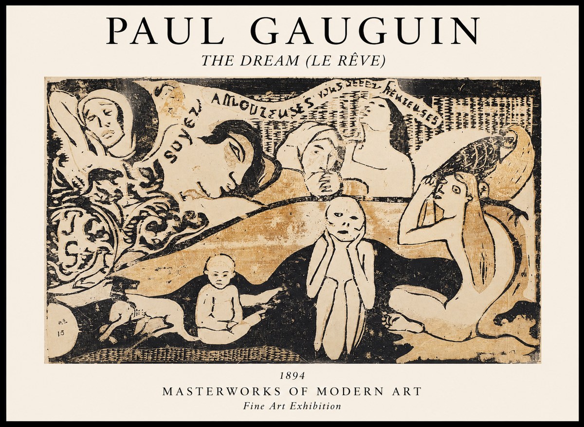 Paul Gauguin The Dream (Le Rêve) No1 - Plakat