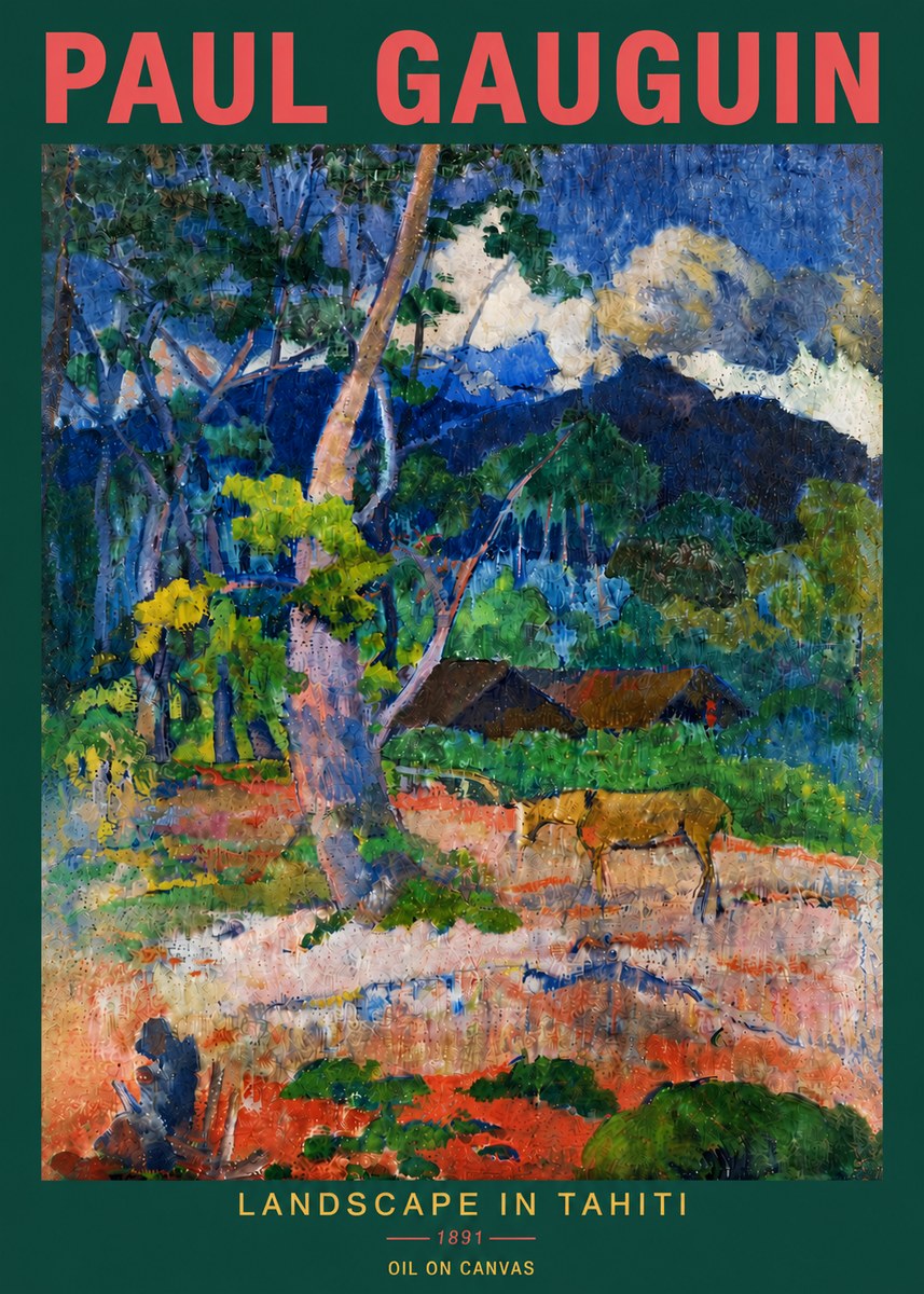 Paul Gauguin Landscape in Tahiti III No4 - Plakat