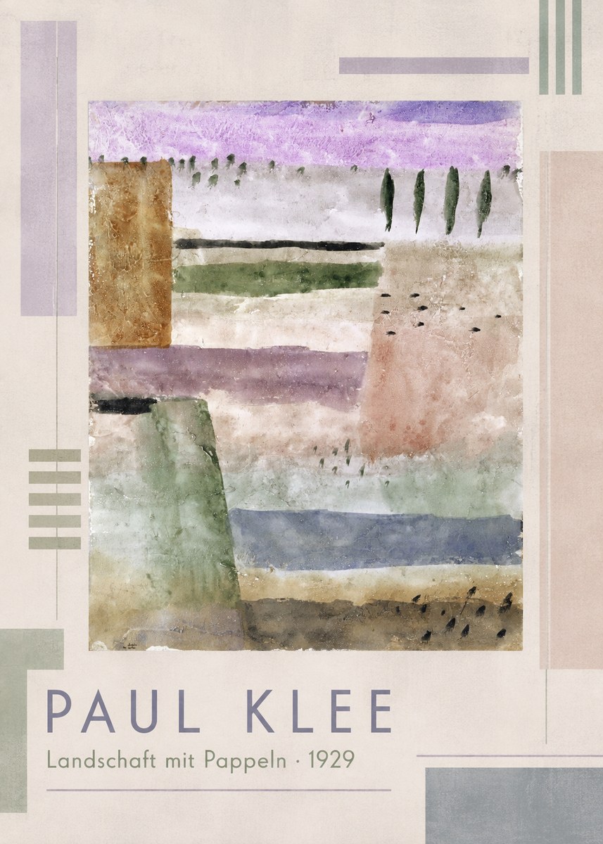 Paul Klee Landschaft Mit Pappeln No1 - Plakat