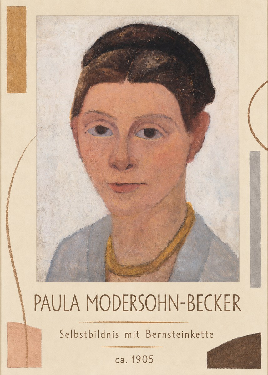 Paula Modersohn-Becker Selbstbildnis Mit Bernsteinkette No1 - Plakat