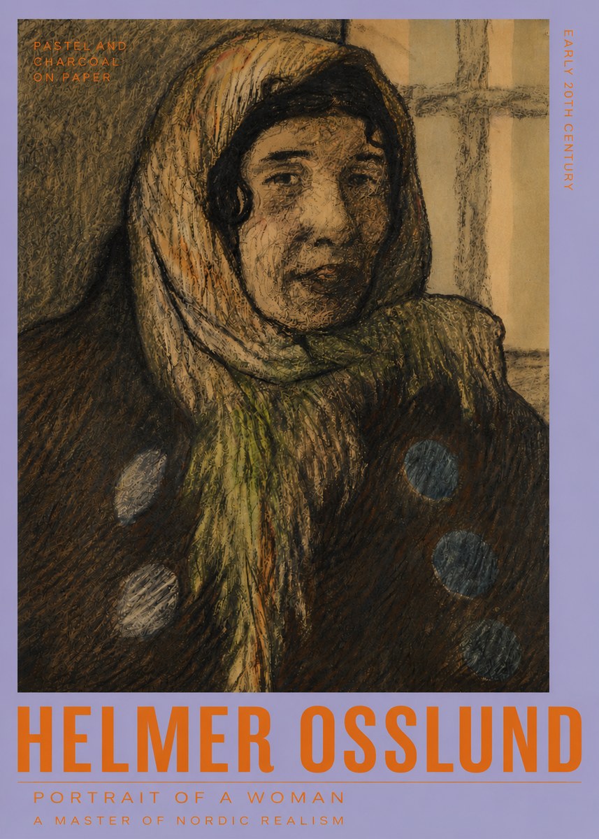 Helmer Osslund Portrait of a Woman No4 - Plakat