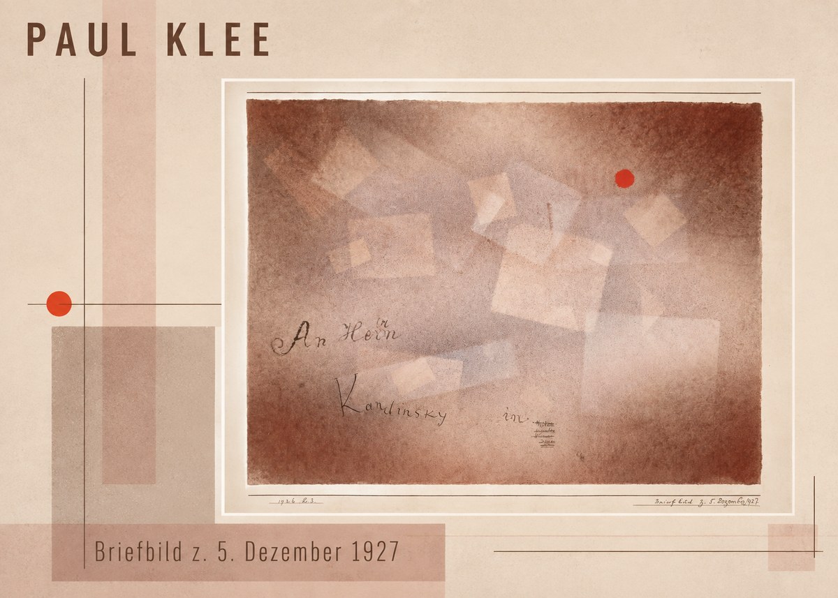 Paul Klee Briefbild Z. 5. Dezember 1927 No3 - Plakat