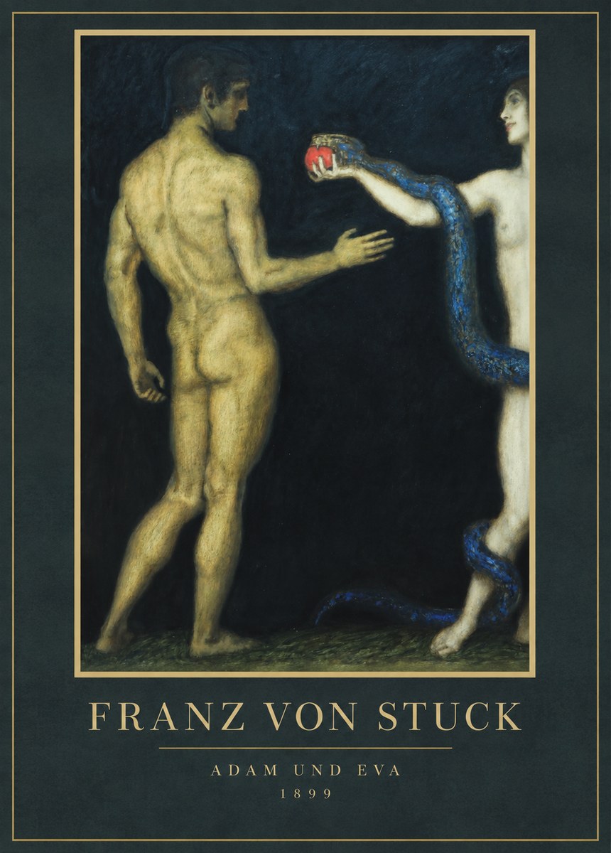 Franz von Stuck Adam Und Eva No1 - Plakat