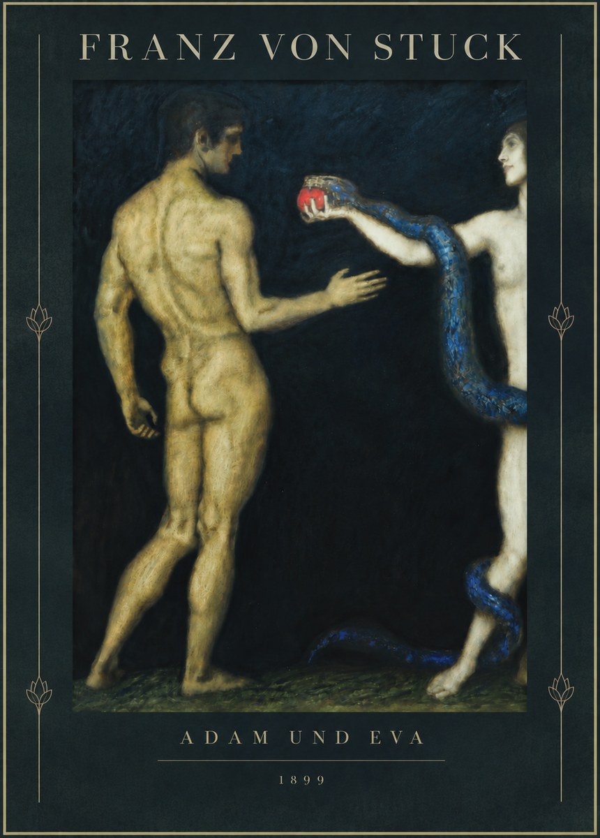 Franz von Stuck Adam Und Eva No5 - Plakat