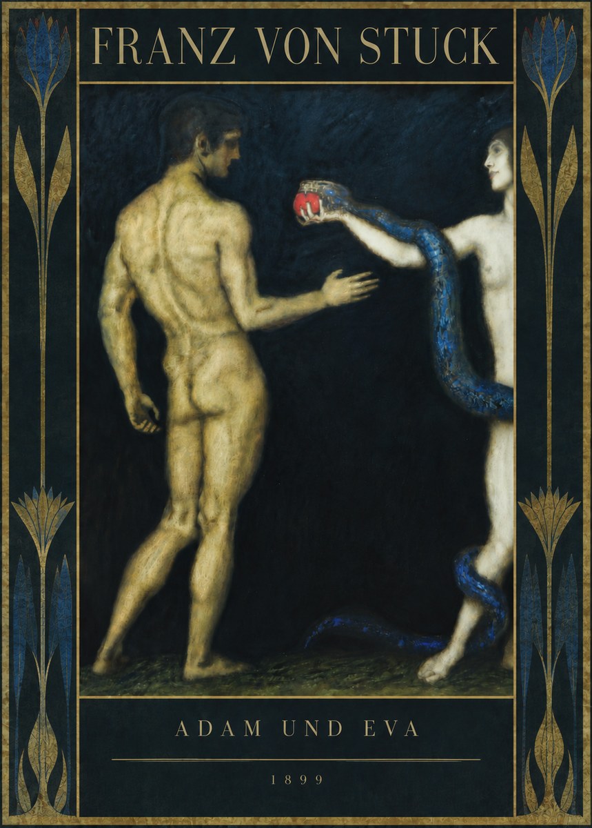 Franz von Stuck Adam Und Eva No6 - Plakat