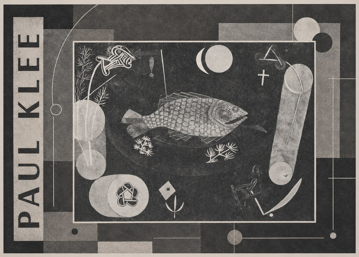 Paul Klee Abstract Fish No4 - Plakat