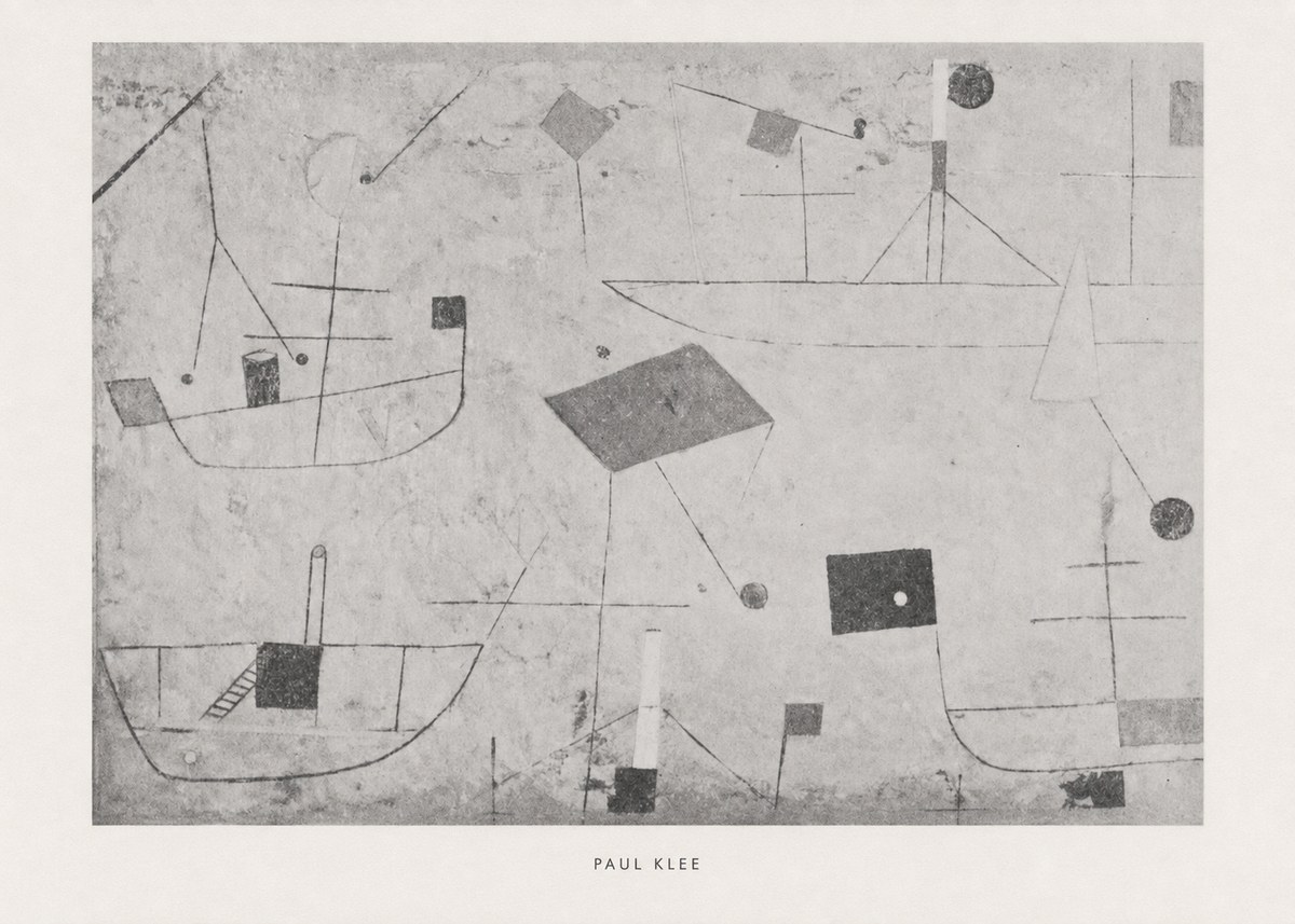 Paul Klee Seascape with Boats No6 - Plakat