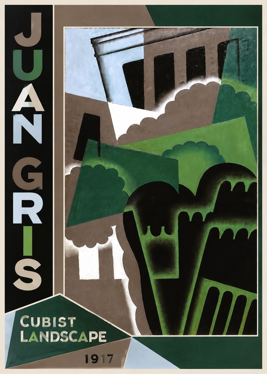 Juan Gris Cubist Landscape No2 - Plakat