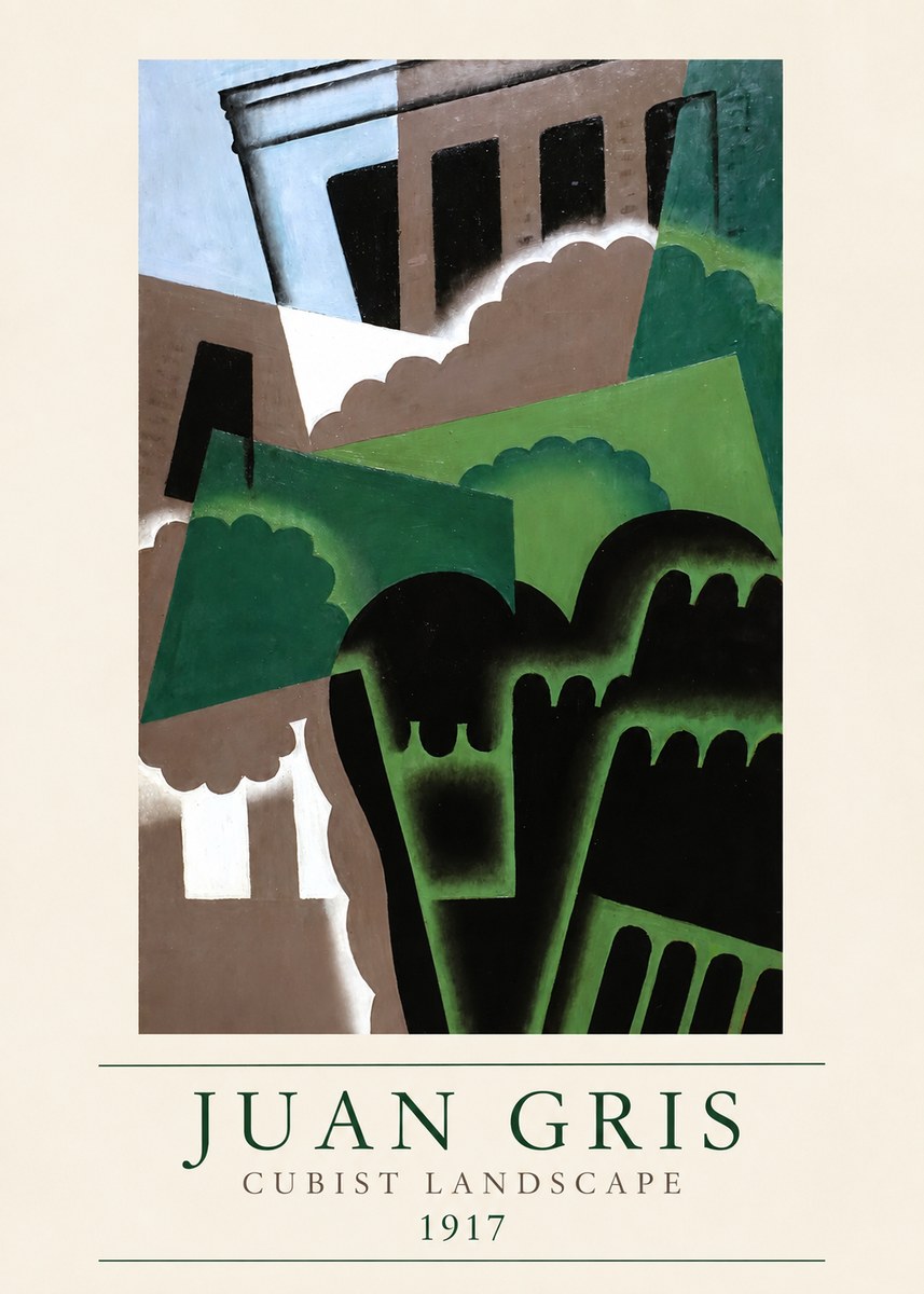 Juan Gris Cubist Landscape No3 - Plakat