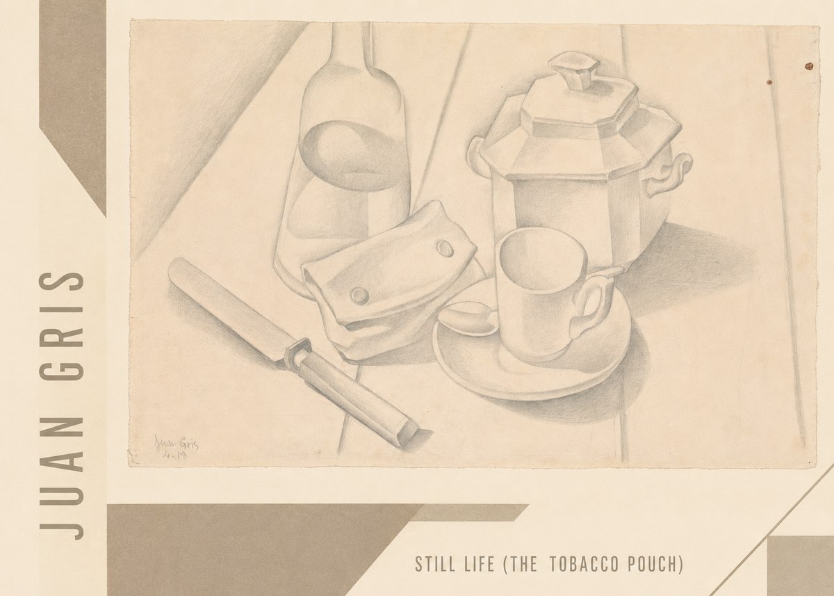 Juan Gris Still Life (the Tobacco Pouch) No2 - Plakat