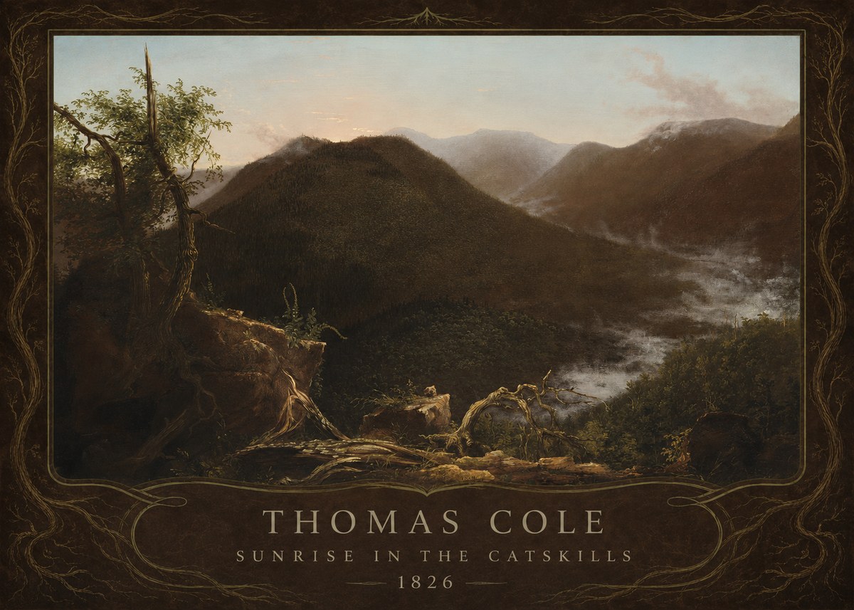 Thomas Cole Sunrise in the Catskills I No3 - Plakat