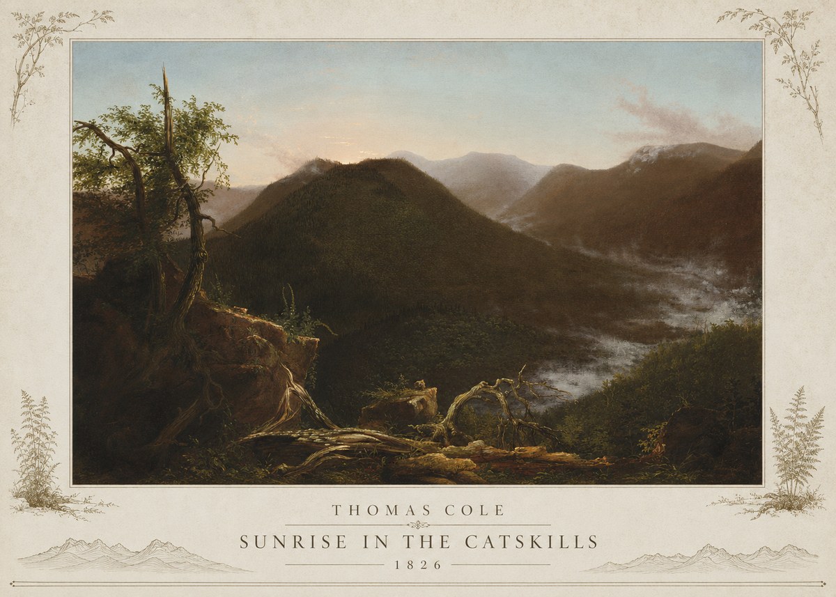 Thomas Cole Sunrise in the Catskills I No5 - Plakat
