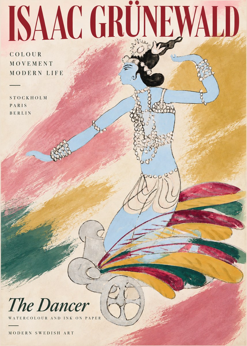 Isaac Grünewald Dancer on a Chariot No4 - Plakat