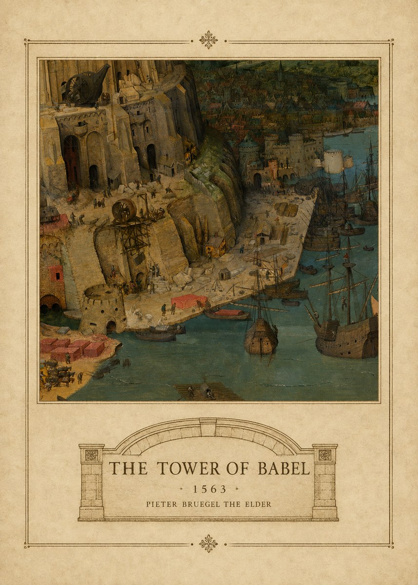 Pieter Bruegel The Tower of Babel VI No4 - Plakat