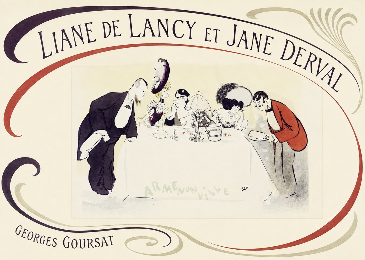 Georges Goursat Liane De Lancy Et Jane Derval No5 - Plakat