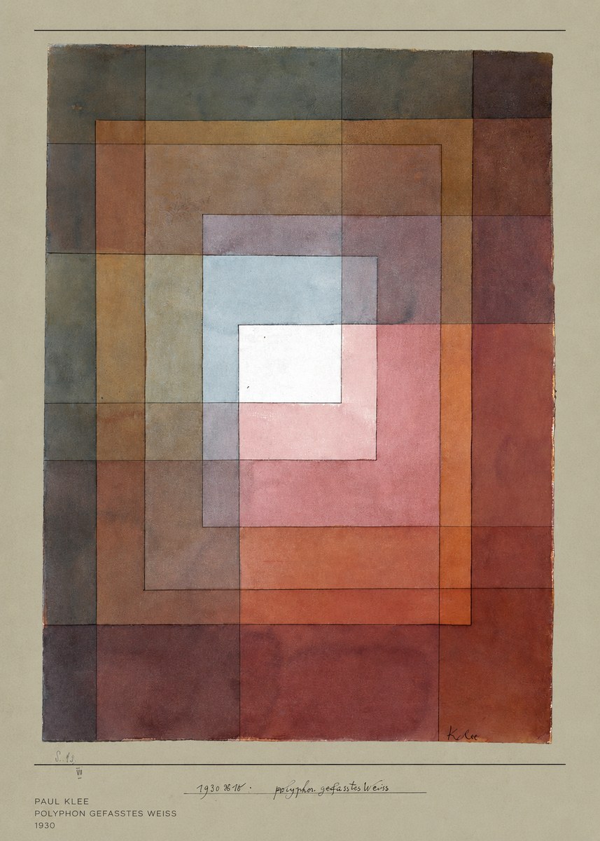 Paul Klee Polyphon Gefasstes Weiss No5 - Plakat