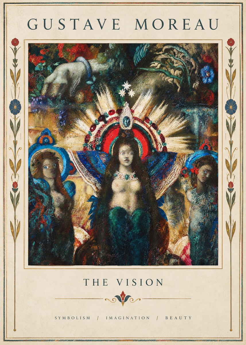Gustave Moreau L'apparition I No5 - Plakat