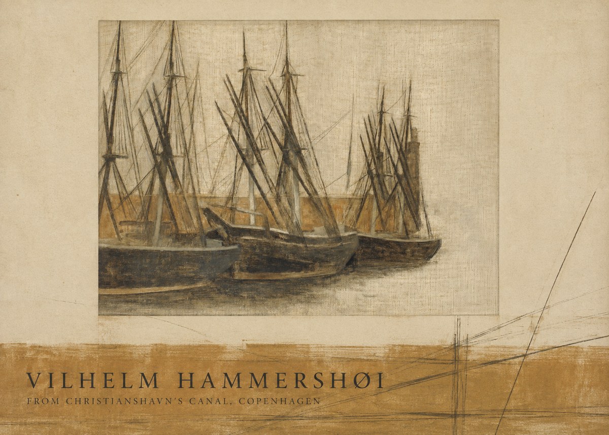 Vilhelm Hammershøi From Christianshavn's Canal, Copenhagen No6 - Plakat